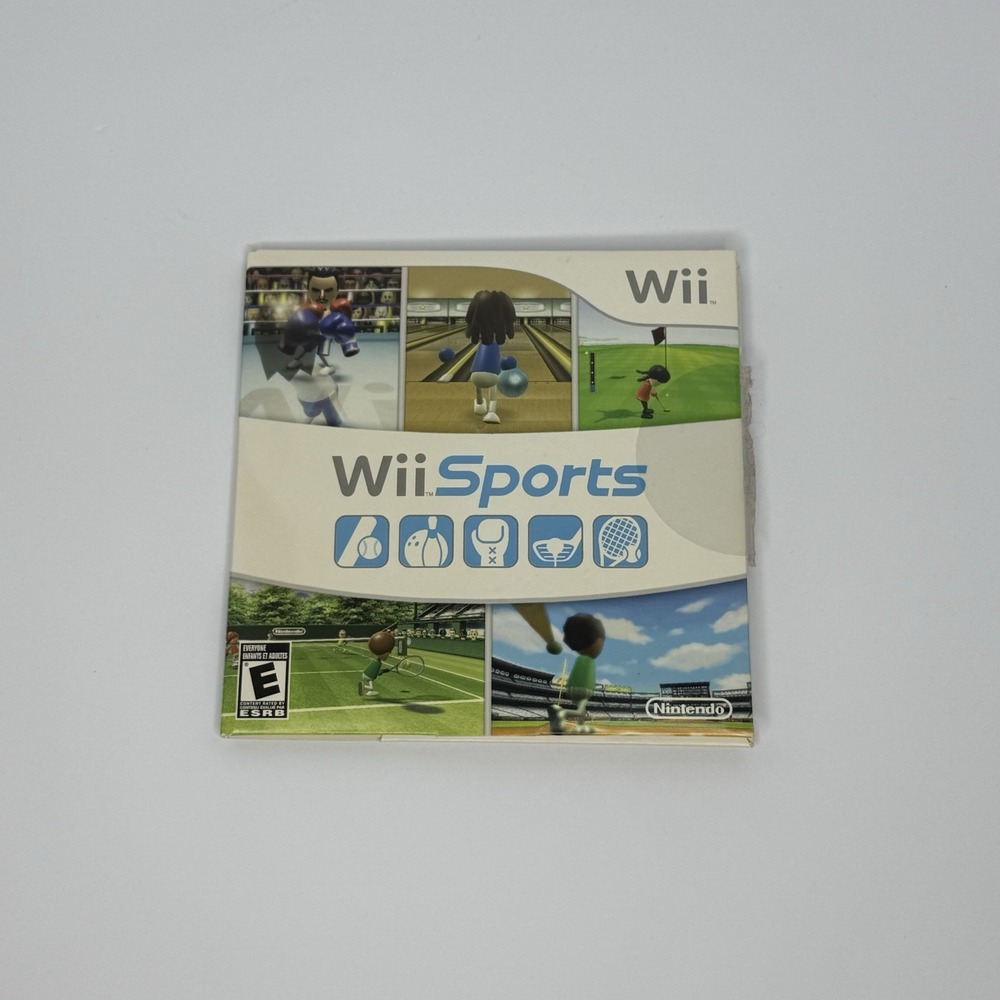 Wii Sports (Nintendo Wii 2006) CIB w/ Manual & Cardboard Sleeve Tested Working